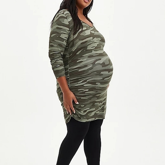 NWOT Torrid Olive Camo Long Sleeve Tunic - Picture 11 of 11